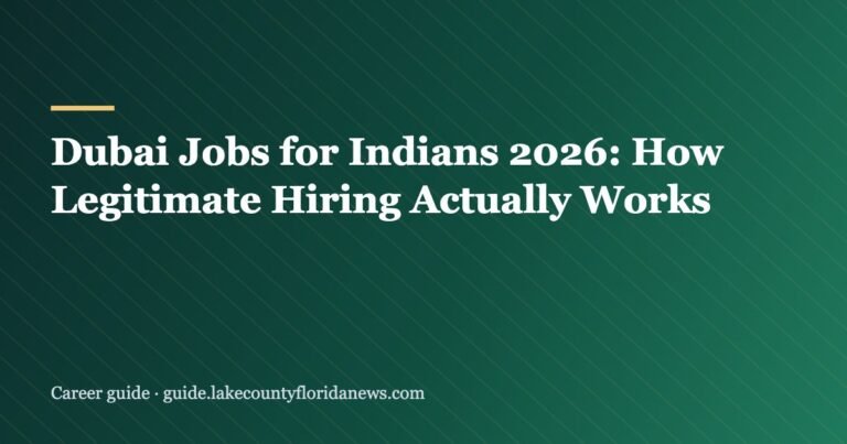 Dubai Jobs for Indians 2026: How Legitimate Hiring Actually Works