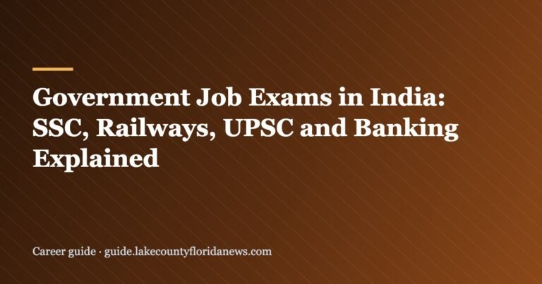Government Job Exams in India: SSC, Railways, UPSC and Banking Explained
