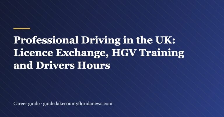 Professional Driving in the UK: Licence Exchange, HGV Training and Drivers Hours