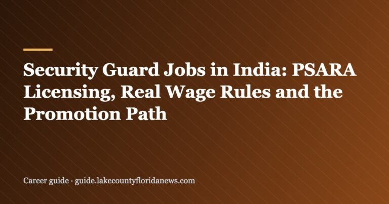Security Guard Jobs in India: PSARA Licensing, Real Wage Rules and the Promotion Path
