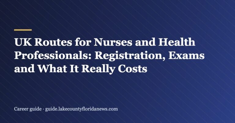 UK Routes for Nurses and Health Professionals: Registration, Exams and What It Really Costs