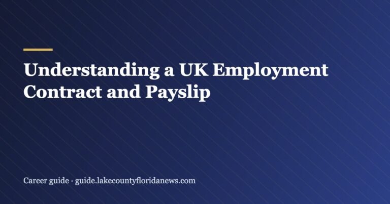 Understanding a UK Employment Contract and Payslip