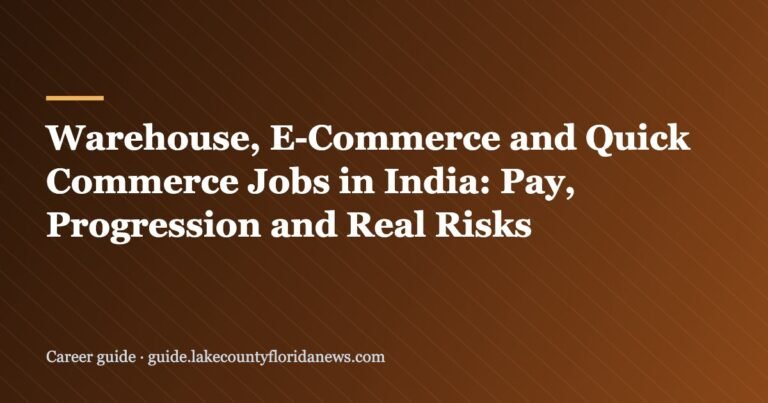Warehouse, E-Commerce and Quick Commerce Jobs in India: Pay, Progression and Real Risks